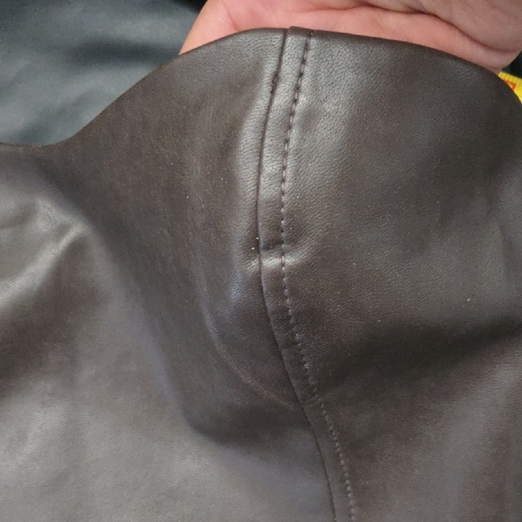 Babaton Ten Aritzia Cindy Sz 6 Dark Chocolate Vegan Leather Tube Top Back Zipper - Picture 12 of 14